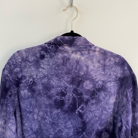 Anthropologie Amadi Hilde Tie Dye Linen Blend Blazer - Picture 12 of 14